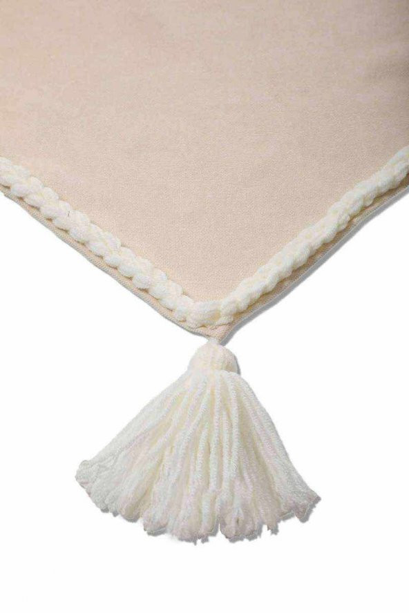 90X30 Püsküllü Runner Ekru - 5