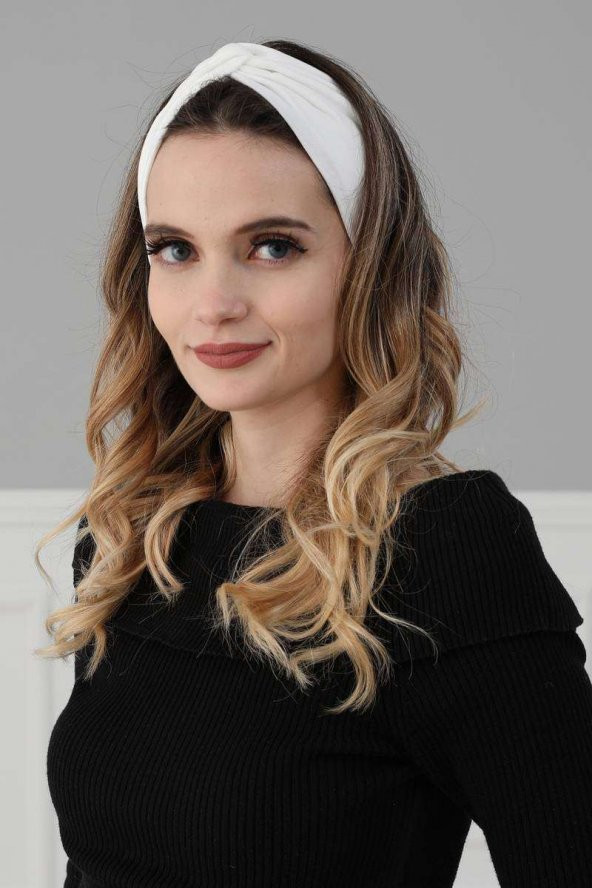 Bandana Saç Bandı Krem