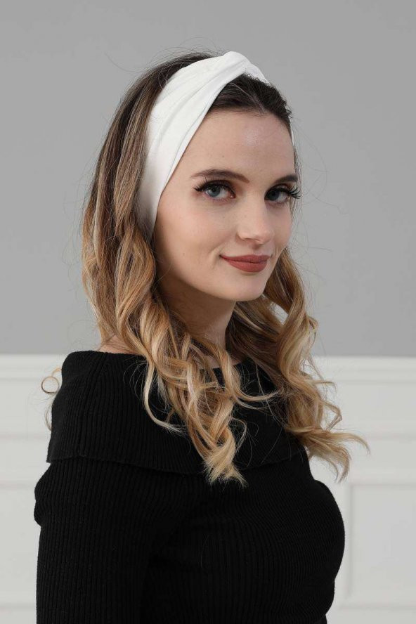 Bandana Saç Bandı Krem - 3