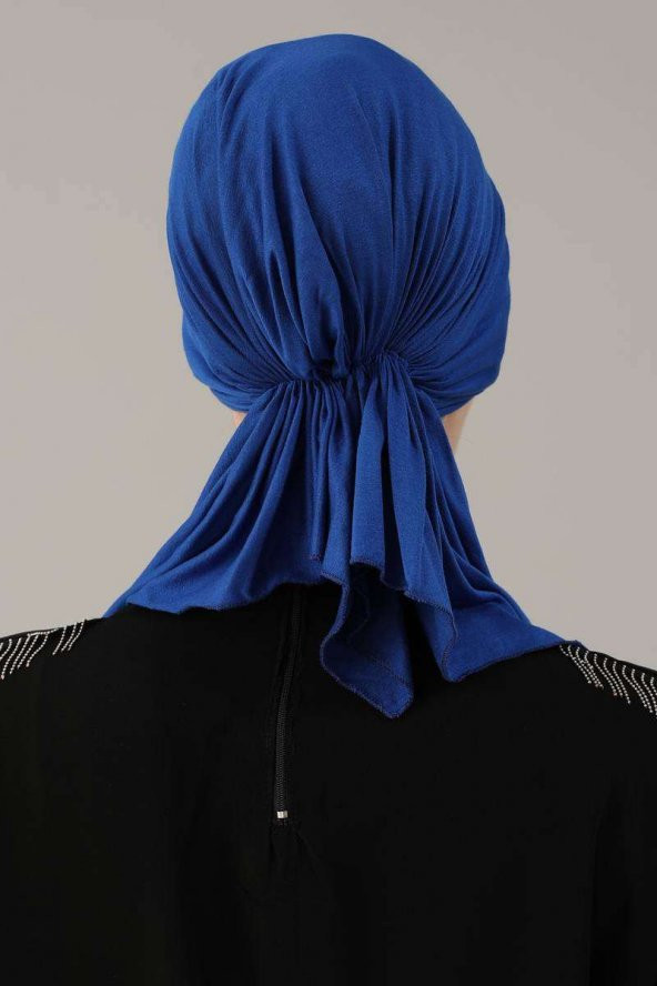 Penye Bandana Saks Mavi - 6