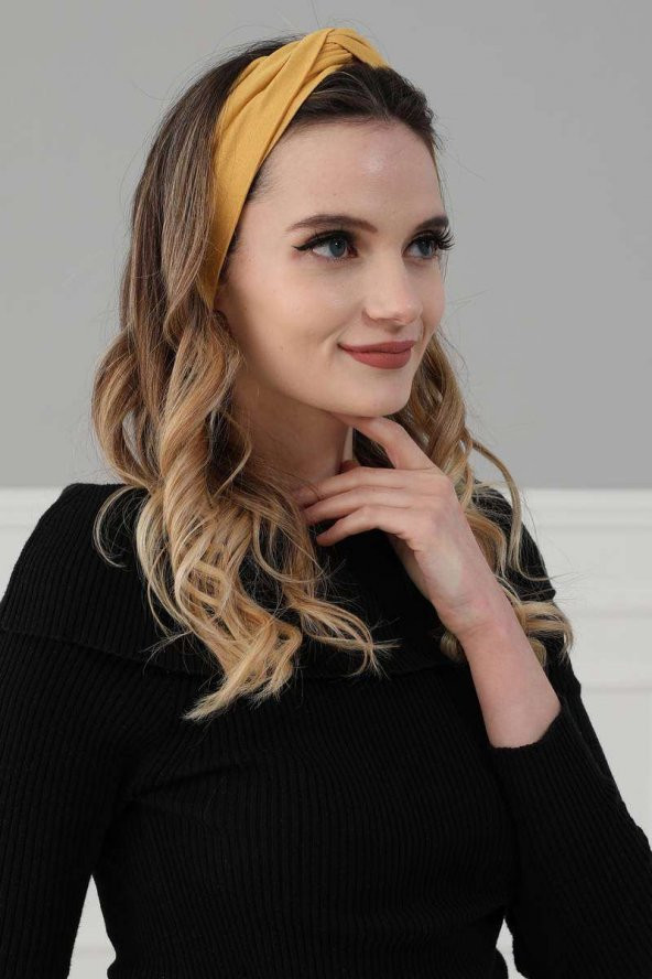 Bandana Saç Bandı Hardal - 3