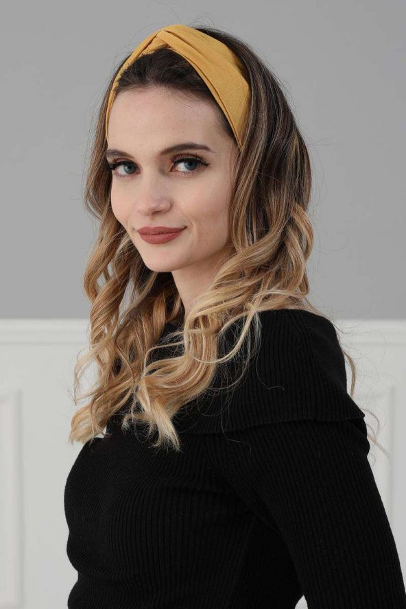 Bandana Saç Bandı Hardal - 4