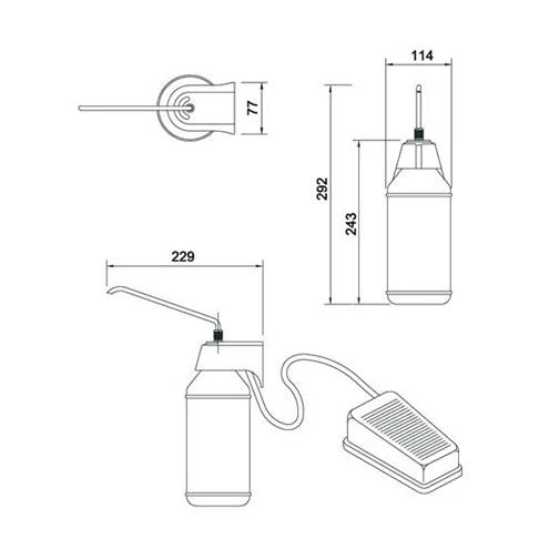 Omnipazar Genesit GS08 Ayak Pedallı Batikon Verici 950ml 12205 - 2
