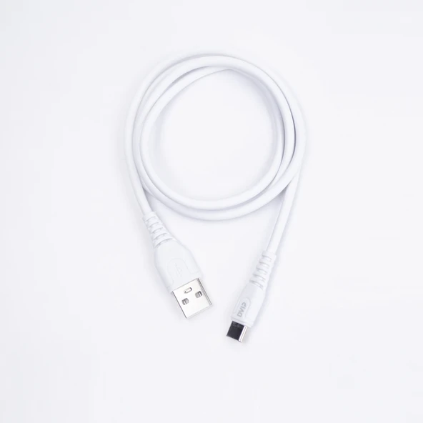 DVIP S01C 6A 67W Fast Charging UsbA to Type-C Data ve Hızlı Şarj Kablosu 1M Beyaz ürün görseli 1