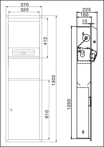 Omnipazar Xinda GSG63C Sıva Üstü Fotoselli Kağıt Havluluk ve Çöp Kovası Seti - 2
