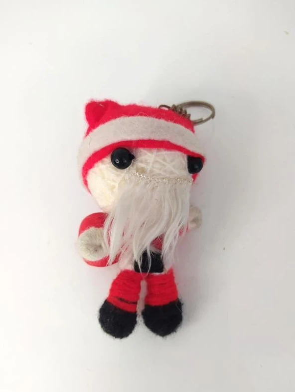 Noel Baba İp Örgü Keçe İlginç Anahtarlık Çanta Süsü Oyuncak Aksesuar ürün görseli