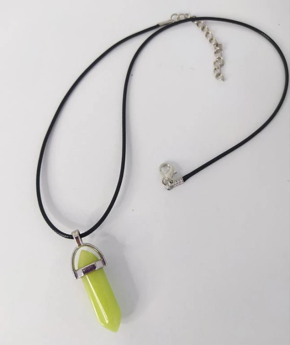 Doğaltaş Fosfor Taşı Kolye Takı Bijuteri Aksesuar - 2