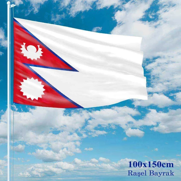 Nepal Bayrağı - 100x150 cm (1 metre x 1,5 metre) - Raşel Kumaş
