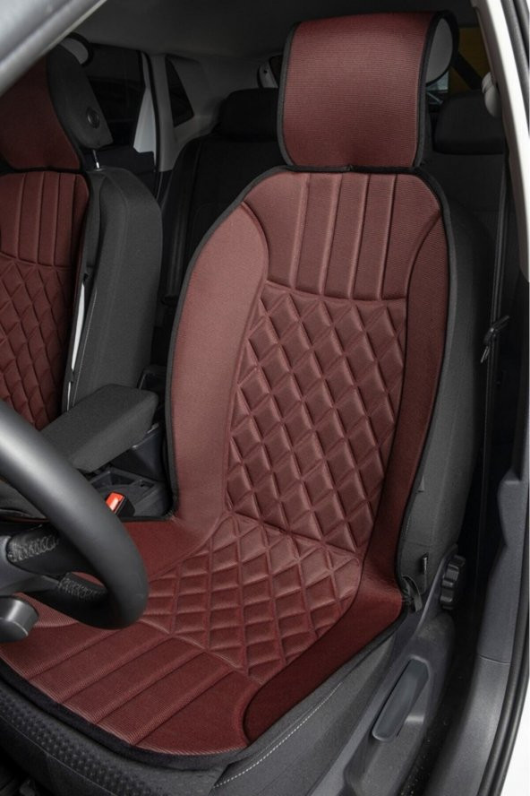 Mazda 3 Lüks Oto Koltuk Minderi Ön 2li Set Elegance Kırmızı Siyah