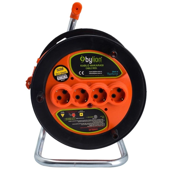 Bylion MK3515 4 Soketli 3x1.5mm 35 Metre Makaralı Kablo - 3