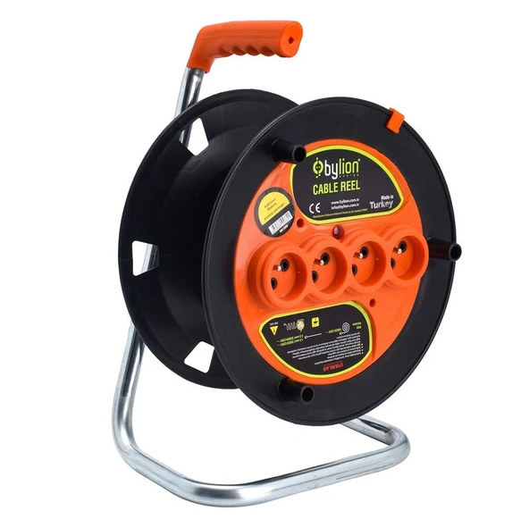 Bylion MK4025 4 Soketli 3x2.5mm 40 Metre Makaralı Kablo
