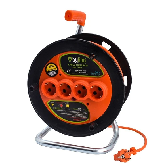 Bylion MK2015 4 Soketli 3x1.5mm 20 Metre Makaralı Kablo - 2