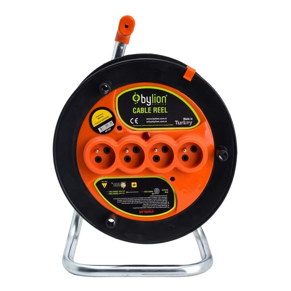 Bylion MK4025 4 Soketli 3x2.5mm 40 Metre Makaralı Kablo - 2