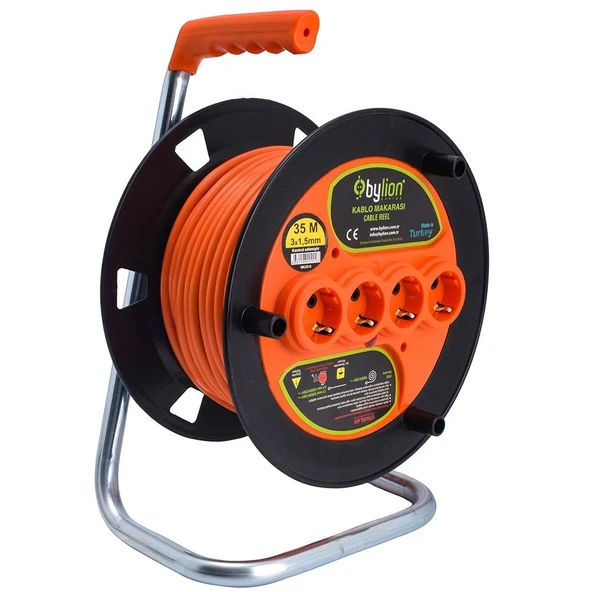 Bylion MK2015 4 Soketli 3x1.5mm 20 Metre Makaralı Kablo - 5