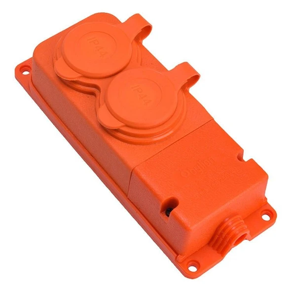 Bylion 2KMP-O Monofaze Kablosuz Kauçuk İkili Grup Priz - 2