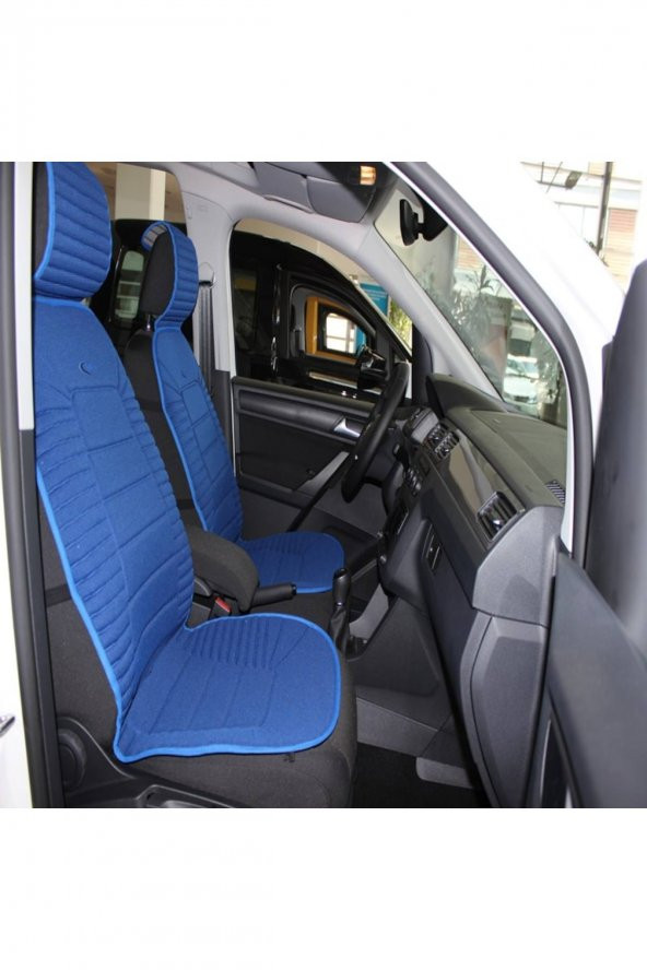 Fiat Doblo 1 Lüks Oto Koltuk Minderi Ön 2li Set Bumerang Mavi