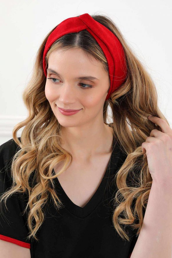 Saç Bandı , Bandana,Kırmızı,SB-9 - 4