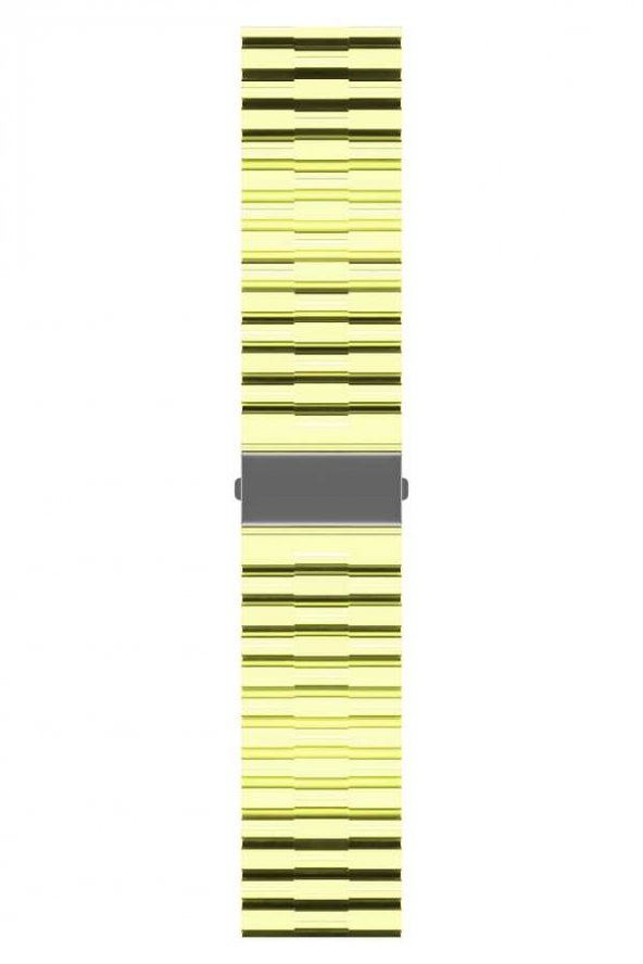 Galaxy Watch Active 2 44mm Akıllı Saat Kordon KRD-27 20mm Gösterişli Kordon-SARI