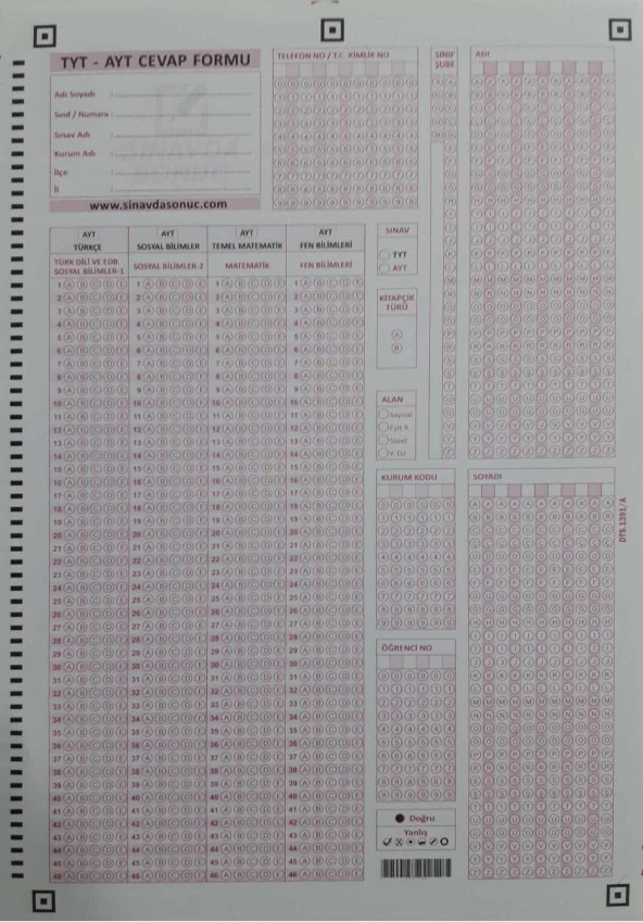 İzmir Geneli 1 Tyt 1 Ayt Kazandıran Deneme Sınavı Seti B Kitapçığı ( Optik Formlu ) - Resim 3