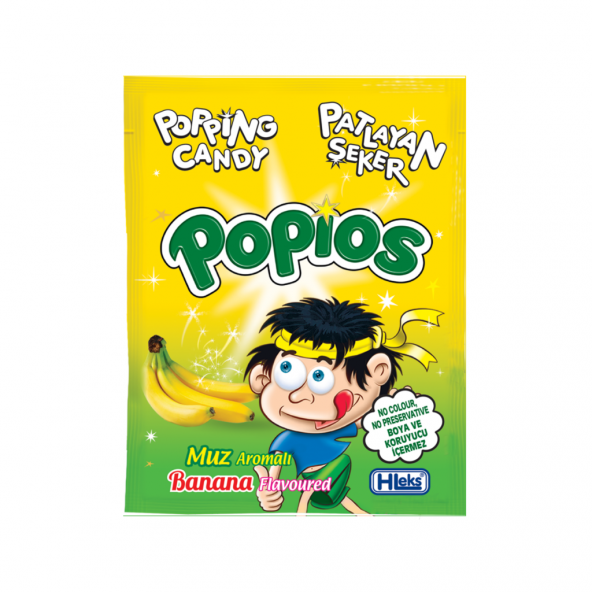 Hleks Patlayan Şeker Popios Tutti Frutti Muz 4 Gr 40+40 Adet - 2