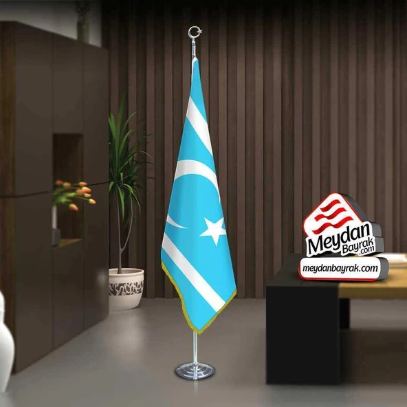 Irak Türkmenleri Bayrak -Ofis -Makam-Toplantı Odaları -Direkli -Saçaklı Makam Bayrağı