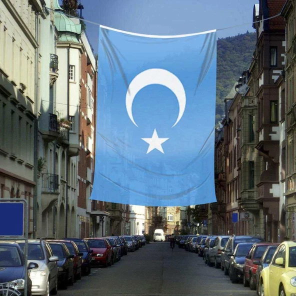 Doğu Türkistan Bayrağı Raşel Bayrak (400x600 cm)