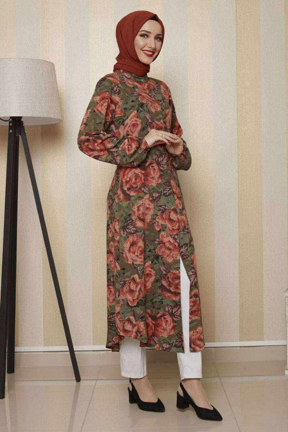 Moda Twins Desenli Tunik - 3