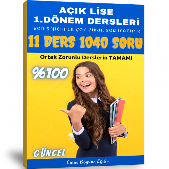 Açık Lise 1. Dönem Tüm Dersler Çıkmış Sorular (1040 Soru)