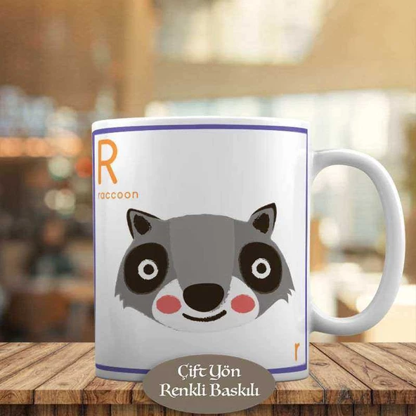 Sevimli Hayvan Rakun Raccoon Kupa Bardak Hediyelik-37627