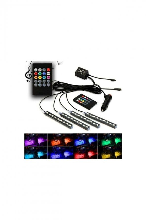 Ford Escort Sese Duyarlı Ayak Altı Led Aydınlatma Rgb - 3