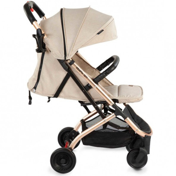 Kraft Q77 Tek Elle Kolay Katlanır Kabin Boy Pratik Bebek Arabası Bej - 3