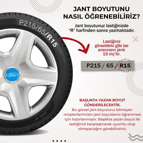 Ford Escort 13 Inç Uyumlu Jant Kapağı 4lü Takım Gri 1513 - 3