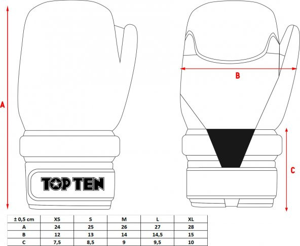 TOP TEN Point Fighter Eldiven (WAKO ONAYLI) - 4