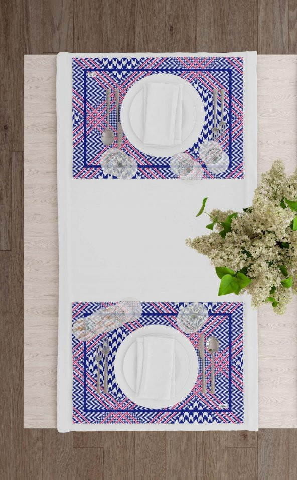 The Mia Ekose -1 Amerikan Servis 6 Lı Set - 50 x 35 Cm - 3