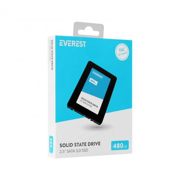 EVEREST ES480SH 480GB 2.5 SATA 3.0 520MB / 450MB SMI + HYNIX 3D NAND FLASH SSD - 3