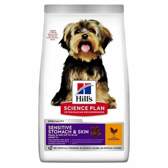 Hills Science Plan Hills Science Plan Small Miniature Sensitive Stomach Skin Hassas Köpek Maması 1.5 Kg