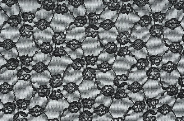 ÇİÇEK MODEL SİYAH RENK TEK KANAT Pileli Fon Perde 75*260 cm - Resim 3