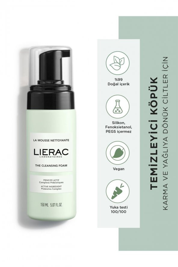 Cleansing Foam Nemlendirici, Yatıştırıcı, Vegan Yüz Ve Göz Temizleme Köpüğü 150 Ml
