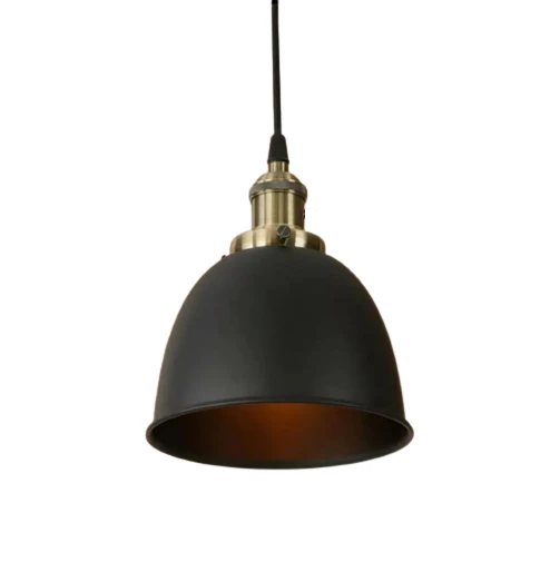 Rys Retro Metal Dekoratif Rustik Kafe Mutfak Aydınlatma Siyah Sarkıt  Avize ürün görseli