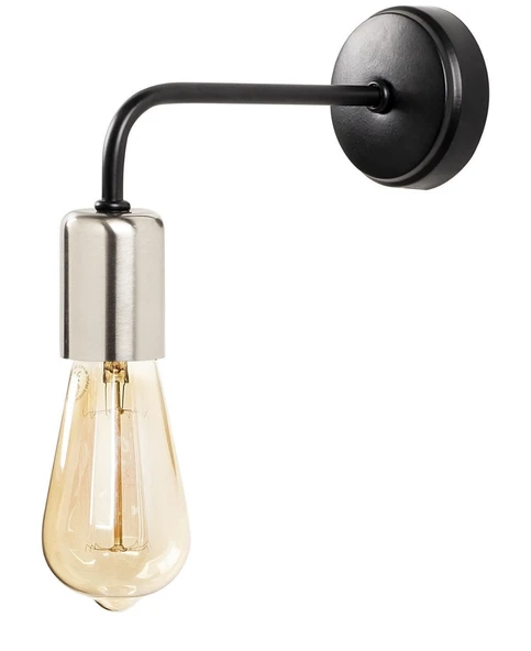 Rys Retro Metal Krom Siyah Dekoratif Modern Duvar Aplik