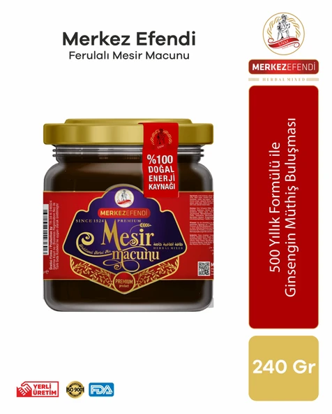 Merkez Efendi Mesir Ginseng Ferula Macunu 240 Gr 3 adet - 3