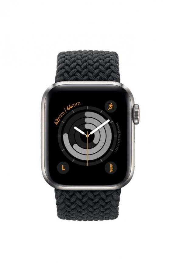 Buff Apple Watch Uyumlu Bands Braided 42/44 L Siyah