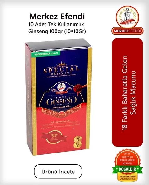 Merkez Efendi 10 Adet Tek Kullanımlık Ferula 100gr (10*10Gr)