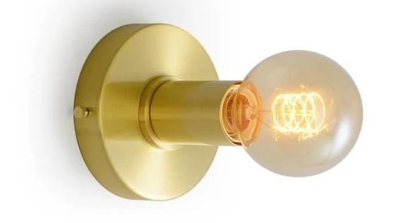 Rys Retro Dekoratif Gold Metal Duvar Aplik Tavan Armatür