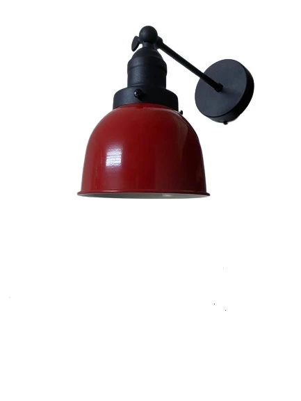 Rsylight Retro Metal Dekoratif Rustik Akrobatik Kırmızı Mafsallı Duvar Aplik