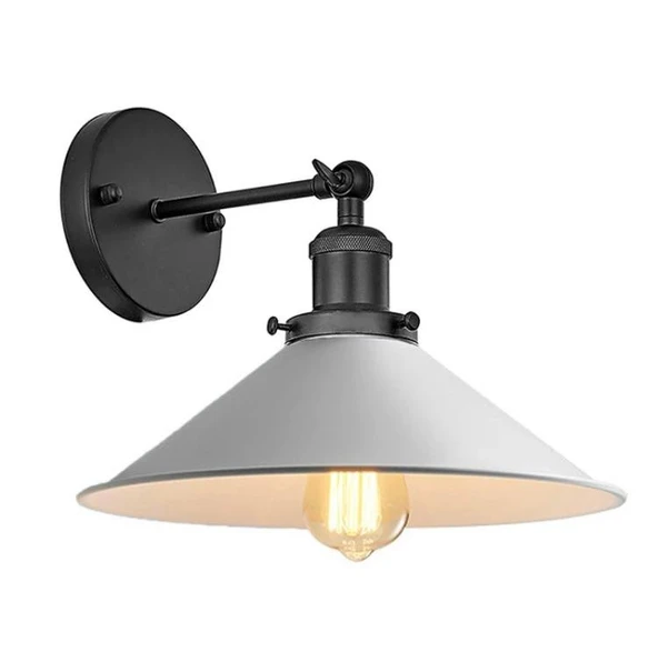 Rsylight Retro Metal Dekoratif  Rustik Siyah Mafsallı Duvar Aplik
