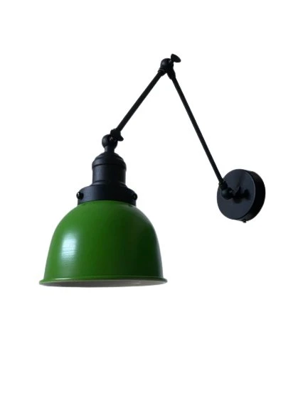 Rsylight Retro Metal Dekoratif Akrobatik Rustik Yeşil Mafsallı Duvar Aplik - Resim 2