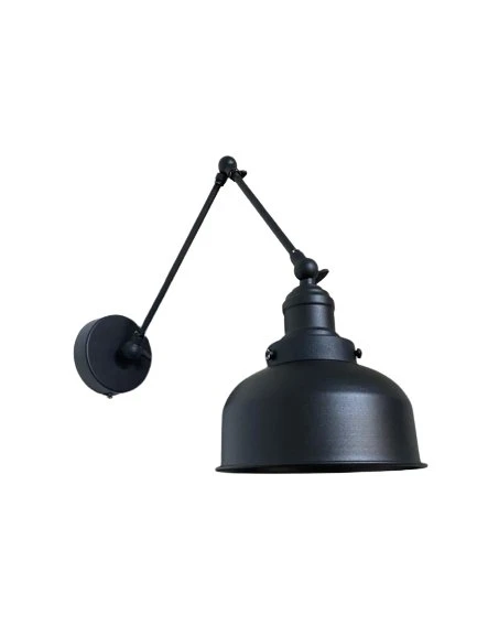 Rsylight Retro Metal Dekoratif Akrobatik Rustik Siyah Mafsallı Duvar Aplik