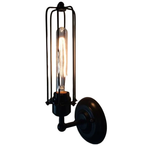 Rsylight Retro Metal Dekoratif Rustik Siyah Mafsallı Duvar Aplik