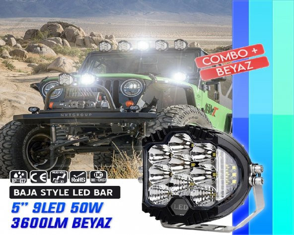 NKT GROUP 5"Baja Style Shooter Offroad Projektör Led Lamba Beyaz